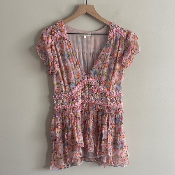 LoveShackFancy • Marisela floral beaded mini dress - Picture 2 of 12